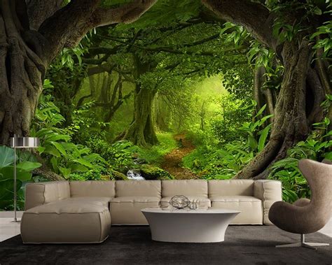 Fantasy Enchanted Magical Forest Large Wall Mural Etsy