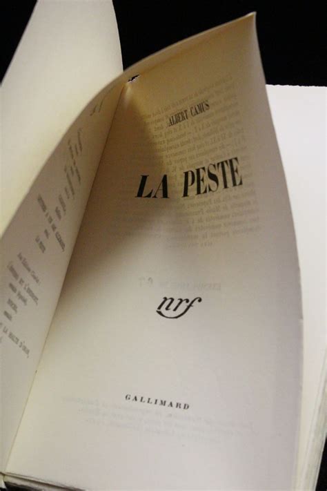 Camus La Peste Edition Originale Edition