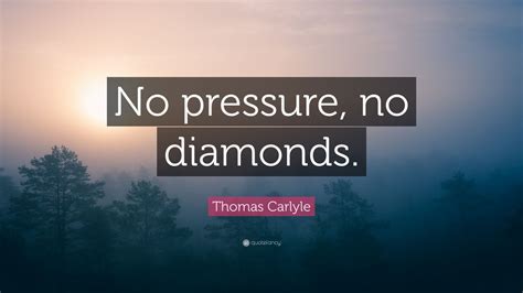 .where you have to wonder every night if your aunt is gonna come home the next day; Thomas Carlyle Quote: "No pressure, no diamonds." (12 ...