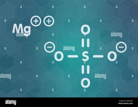 Magnesium Sulfate Chemical Structure Illustration Stock Photo Alamy