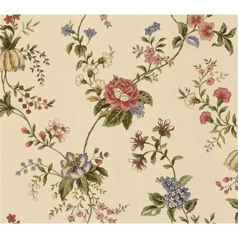 Waverly 5507640 Floral Trail Wallpaper Green Floral