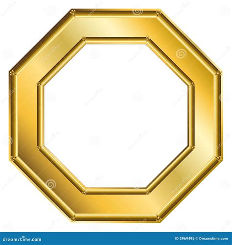 Frame Gold Octagon 1 Stock Illustration Illustration Of Geometric