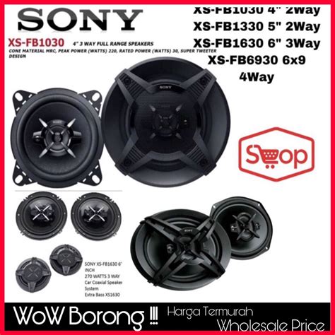 Sony Xs Fb1030 4 Xs Fb1330 5 Xs Fb1630 6 Xs Fb6930 6x9inch 270 Watts