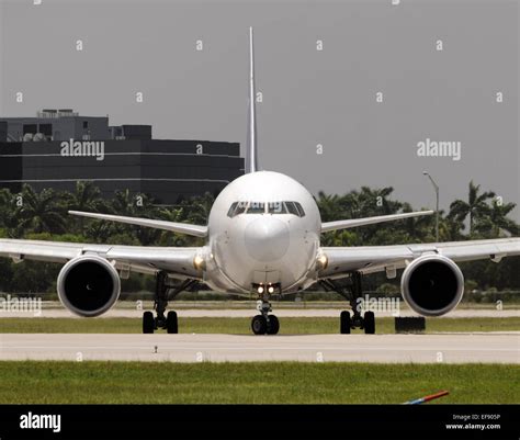 Front View Of Modern Jet Airplane Boeing 767 Stock Photo 78259042 Alamy