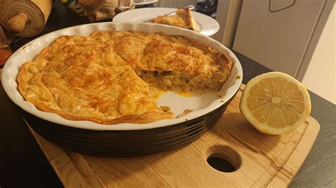 Mostly Homemade Chicken And Leek Pie With A Puff Pastry Lid Leek