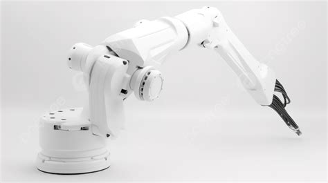 빈 공간 흰색 배경 로봇 팔의 3d 렌더링 로봇 팔 기계 팔 제조업 배경 일러스트 및 사진 무료 다운로드 Pngtree