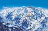 Hoch Ötz ski map, Ötztal, Tirol, Austria, Europe