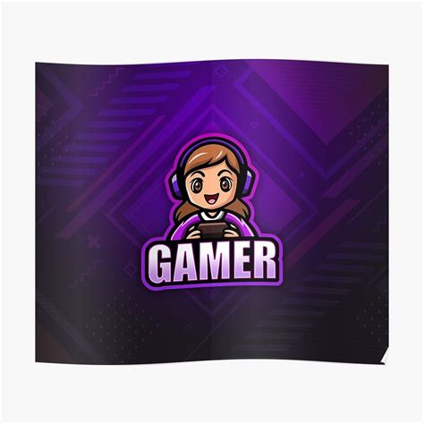 Gamer Girl Purple Poster By Briansmith84 Gamer Girl Gamer Pink Girl