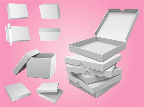 Paper Boxes Vector Art And Graphics
