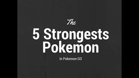 Top 5 Strongest Pokemon Of All Time Youtube