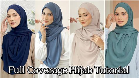 full coverage hijab tutorial । chest coverage hijab tutorial । new hijab style youtube
