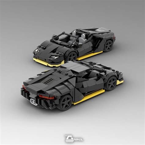Lego Moc Lamborghini Centenario Black Yellow 8stud Wide By Thegbrix