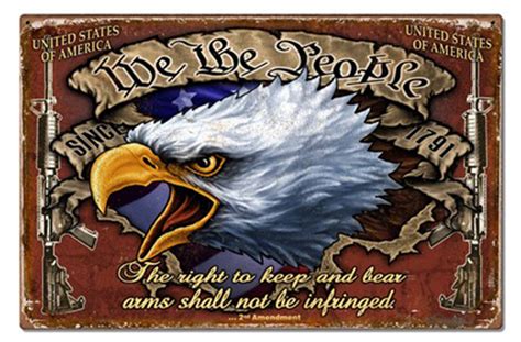 We The People Metal Sign 30 X 18 Inches