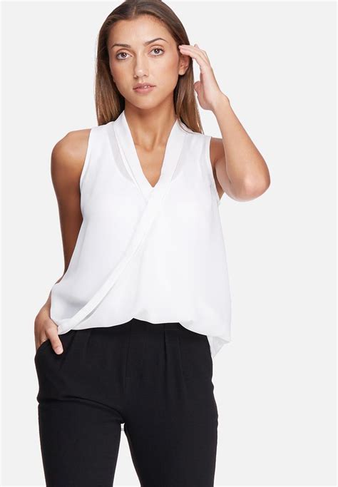 Sleeveless Wrap Front Top Ivory Dailyfriday Blouses Superbalist Com