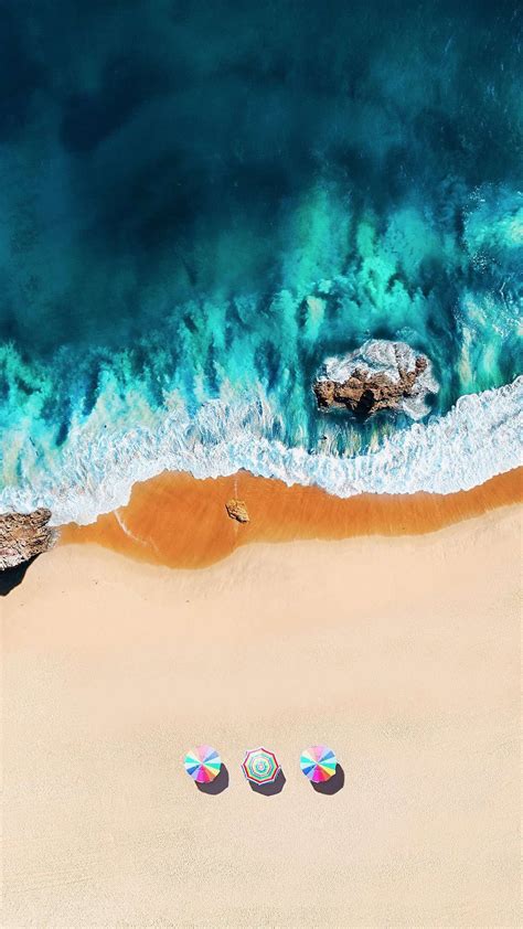 Beach From The Sky Beach Wallpaper Aerial Photography Drone View