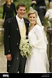 Laura Parker Bowles and her new husband Harry Lopes leave St Cyriac's ...