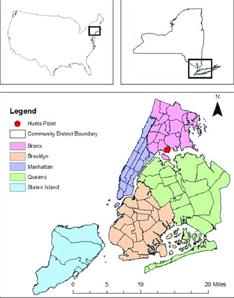 Map Of The Five Boroughs Of New York City And Their Community District