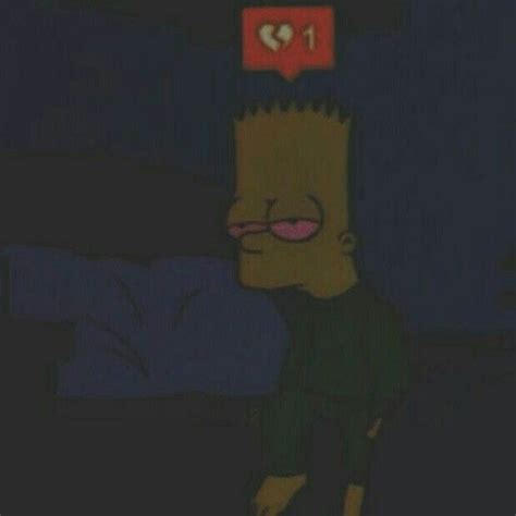 Heartbroken Bart Simpson Sad Drawing
