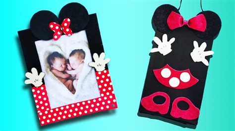5 Cute Mickey And Minnie Crafts Best Diy Video 1 Minute Crafts Youtube