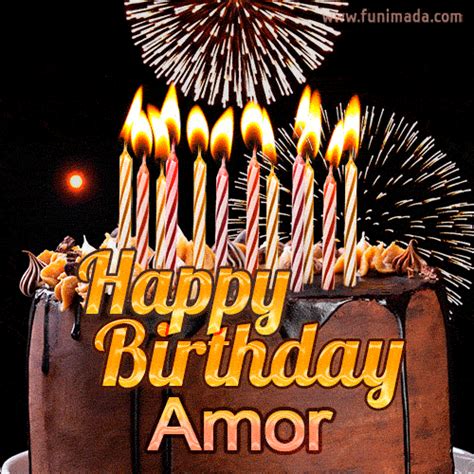 Chocolate Happy Birthday Cake For Amor  — Download On