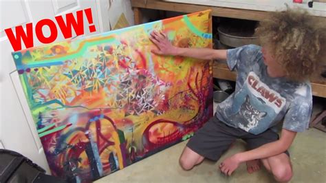 Diy Abstract Spray Paint Art Youtube