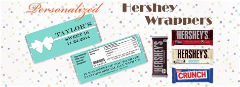 Personalized Candy Bar Wrappers And Hersheys Chocolate Bars