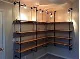 Black Metal Pipe Shelves Pictures