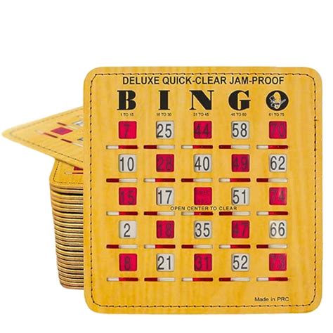 Buy Mr Chips Jam Proof Quick Clear Deluxe Fingertip Slide Bingo Cards