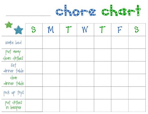 Printable Behavior Chart With Activity List Activity Shelter