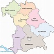 Regiones administrativas de Baviera 2009 - Tamaño completo