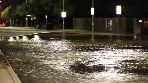 Water Main Break Causes Flooding In Northeast Fresno Neighborhood