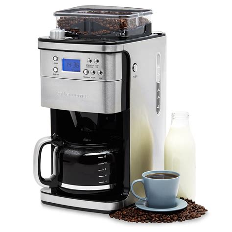 Compatible with coffee beans or ground coffee. Andrew James Bean to Cup Coffee Machine & Grinder | 1.5L ...