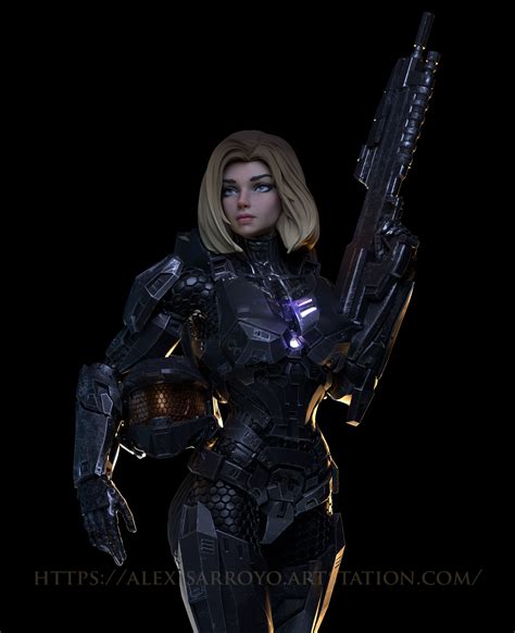 Female Halo Spartan Light Armor D Print Model D Model D Printable My