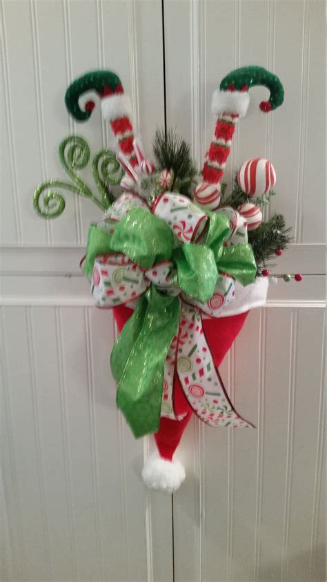 Christmas Santa Hat Door Hanger Etsy Christmas Crafts Diy