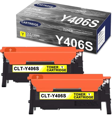 Hiyota Clt Y406s 406s Toner Cartridge Yellow 2 Pack