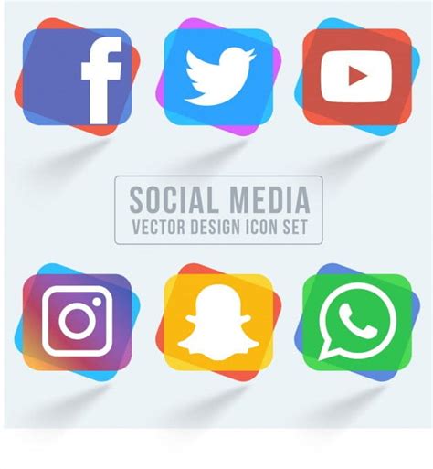 Colorful Social Media Icon Pack Eps Vector Uidownload