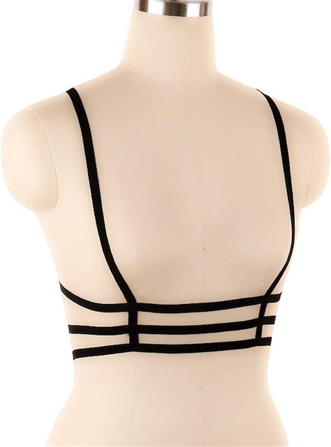 Gothic Straps With Hand Stretched Wire Harness Chain Cage Bra Sexual