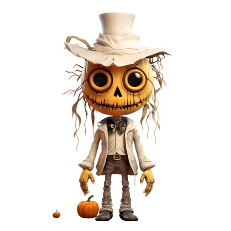 Halloween Style Straw Man Scarecrows No Background Applicable To Any Context Perfect For Print