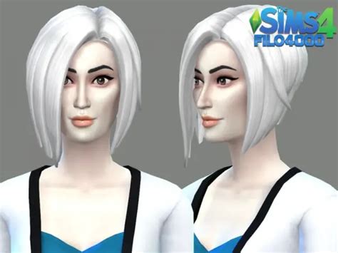 The Sims Resource White Hair Recolor 15 By Filo4000 Sims 4 Hairs