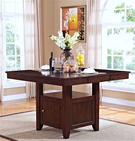 Counter height work table with storage. Kaylee Tudor Counter Height Storage Table from New ...