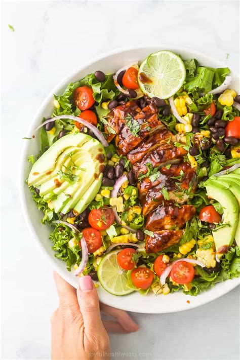 Use a large spoon and/or your hands to break down the cornbread. Easy BBQ Grilled Chicken Salad Recipe | Joyful Healthy Eats