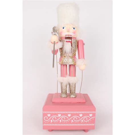 Pink Soldier Nutcraker With Music And Moving Arms Fairytale Forest