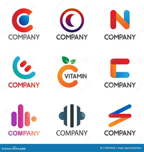 Collection Of The Best Abstract Logo Flat Design Gradient Templates