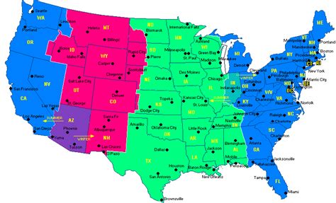 Maps Usa Map With Time Zones