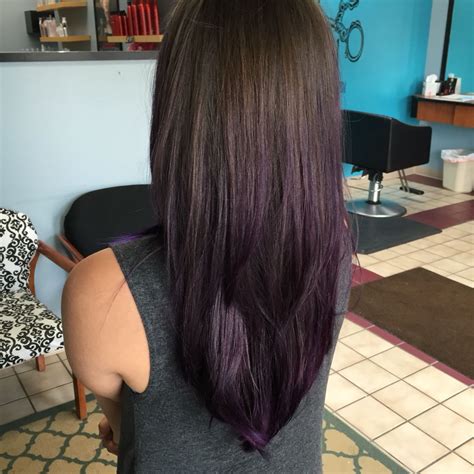 Purple Dye On Medium Brown Hair No Bleach Brown Hair Dye Purple