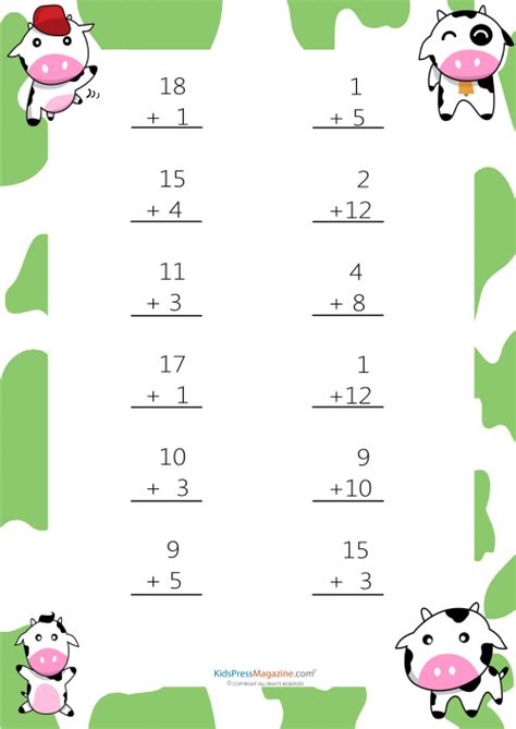 Sums To 20 Worksheet 1 Math Activities