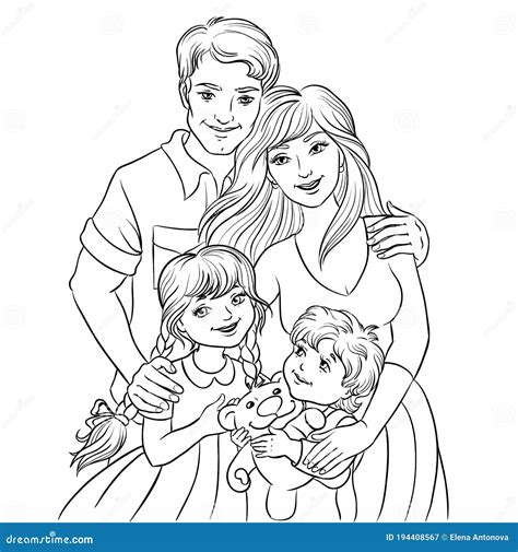 Imagen De Una Familia Para Colorear Dibujos De Familia Para Colorear