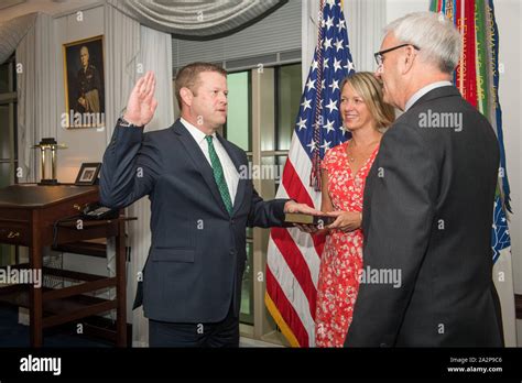 Us Under Secretary Of The Army Ryan D Mccarthy Left Takes The Oath