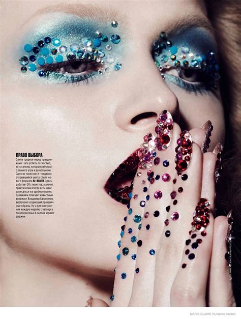 7 Jewelry Beauty Looks In Marie Claire Russia Shoot By Jamie Nelson