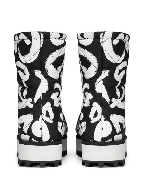 Dolce And Gabbana City Graffiti Print Ankle Boots Farfetch